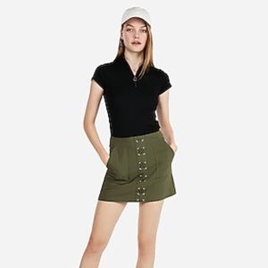 Express Lace Up Mini Skirt Size 0